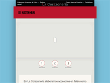 Tablet Screenshot of lacorazoneria.com